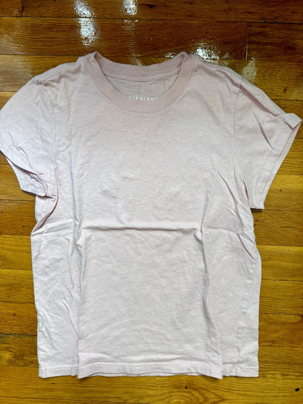 Everlane Women's Light Pink Short Sleeve Crew Tee